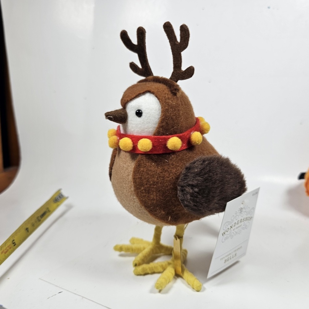 Featherly Friends "Bells" Reindeer‎ Christmas Bird 2022 Target Wondershop NWT